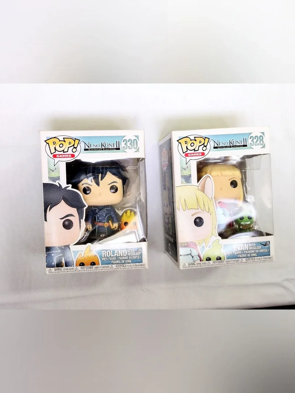 Funko Pop! Ni no Kuni II Roland #330 & Evan Vinyl #328 Figures